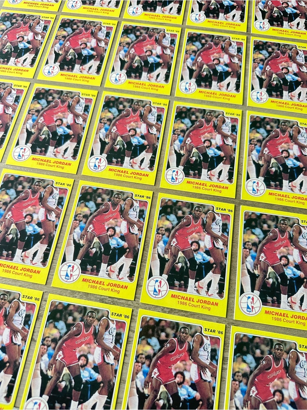 Michael Jordan Lot of (50) 1985 Star Court Kings #18 Novelty Basketball Cards.